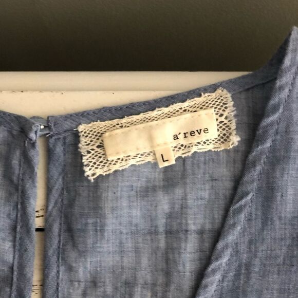 A’reve Lace Sleeveless Denim Top - Picture 8 of 8